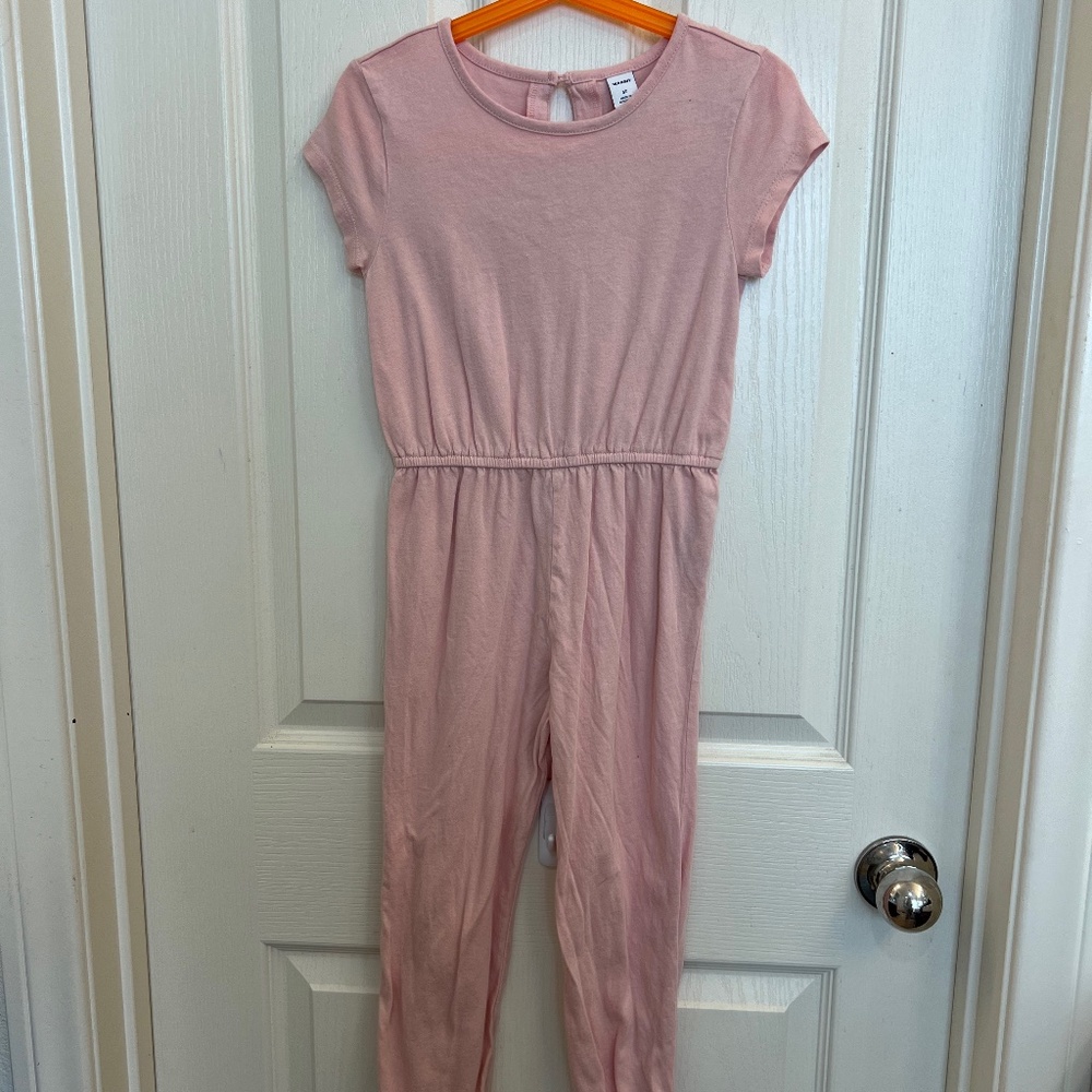 Old Navy Kids Jumper Jumpsuit pink short sleeve size 5T pant cotton style